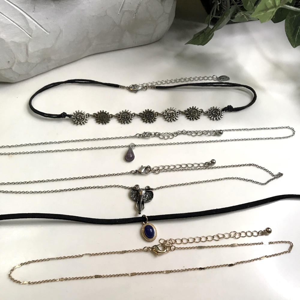 Urban Outfitters and F21 Set of 5 Chokers